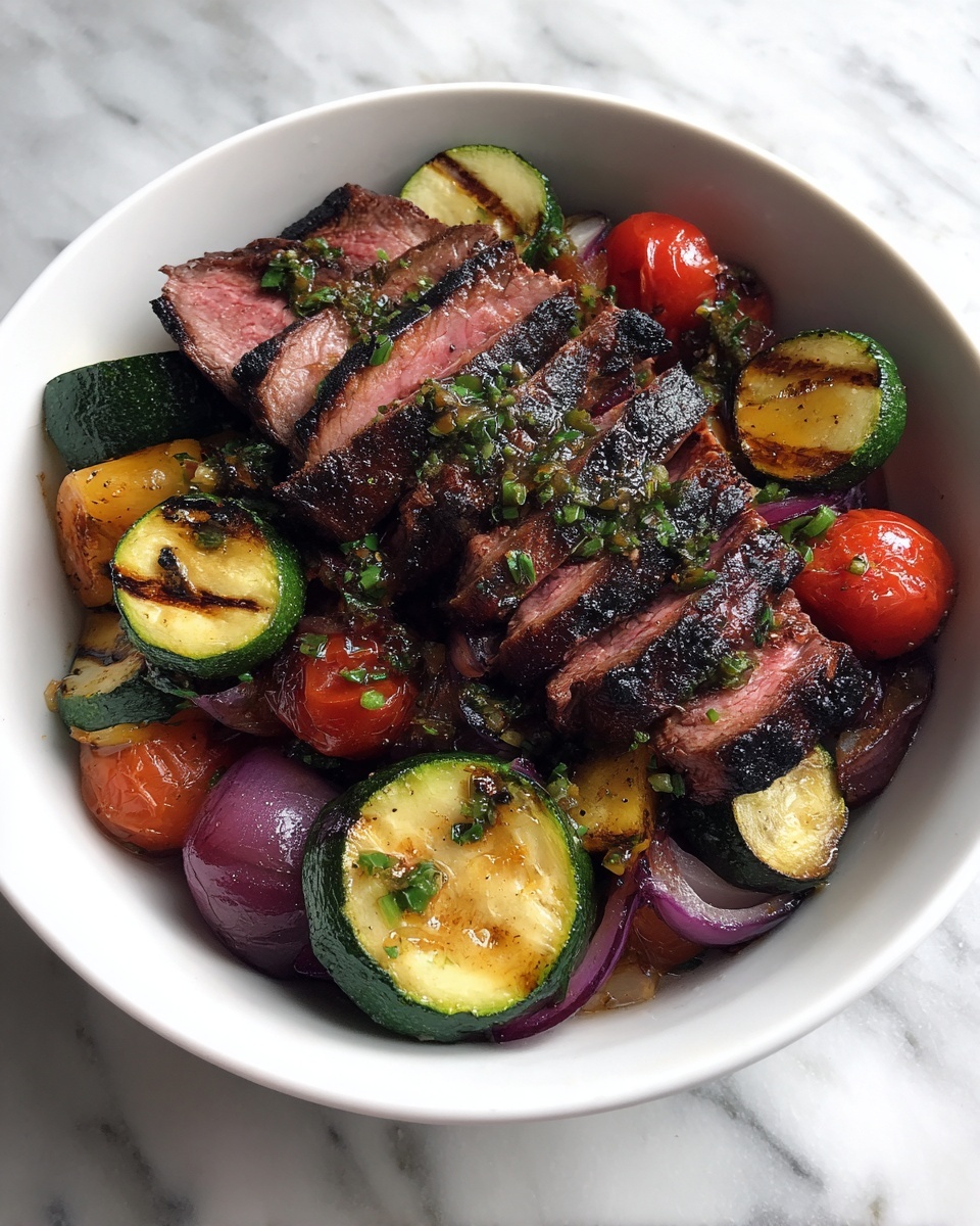 Sizzling Steak with Roasted Veggies Recipe - Recipe Image