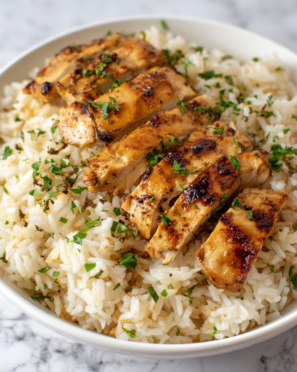 Creamy Herb Chicken and Basmati Rice Recipe - Recipe Image