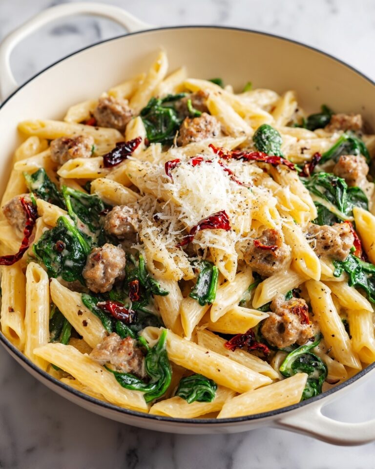 Creamy Tuscan Sausage Pasta Recipe