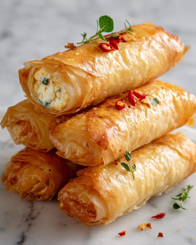 Oven Fried Feta Rolls with Chili Honey Recipe