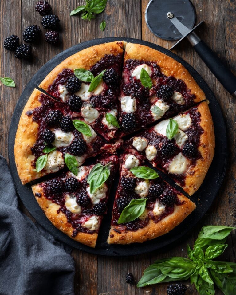 Blackberry Ricotta Pizza with Basil Recipe