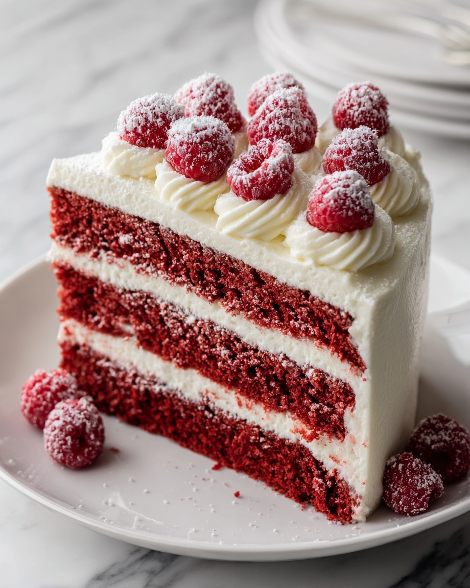 Raspberry Cream Cheese Layer Cake: A Sweet Celebration Recipe - Recipe Image