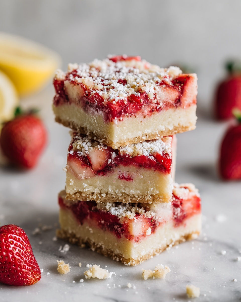 Strawberry Lemon Blondies Recipe - Recipe Image