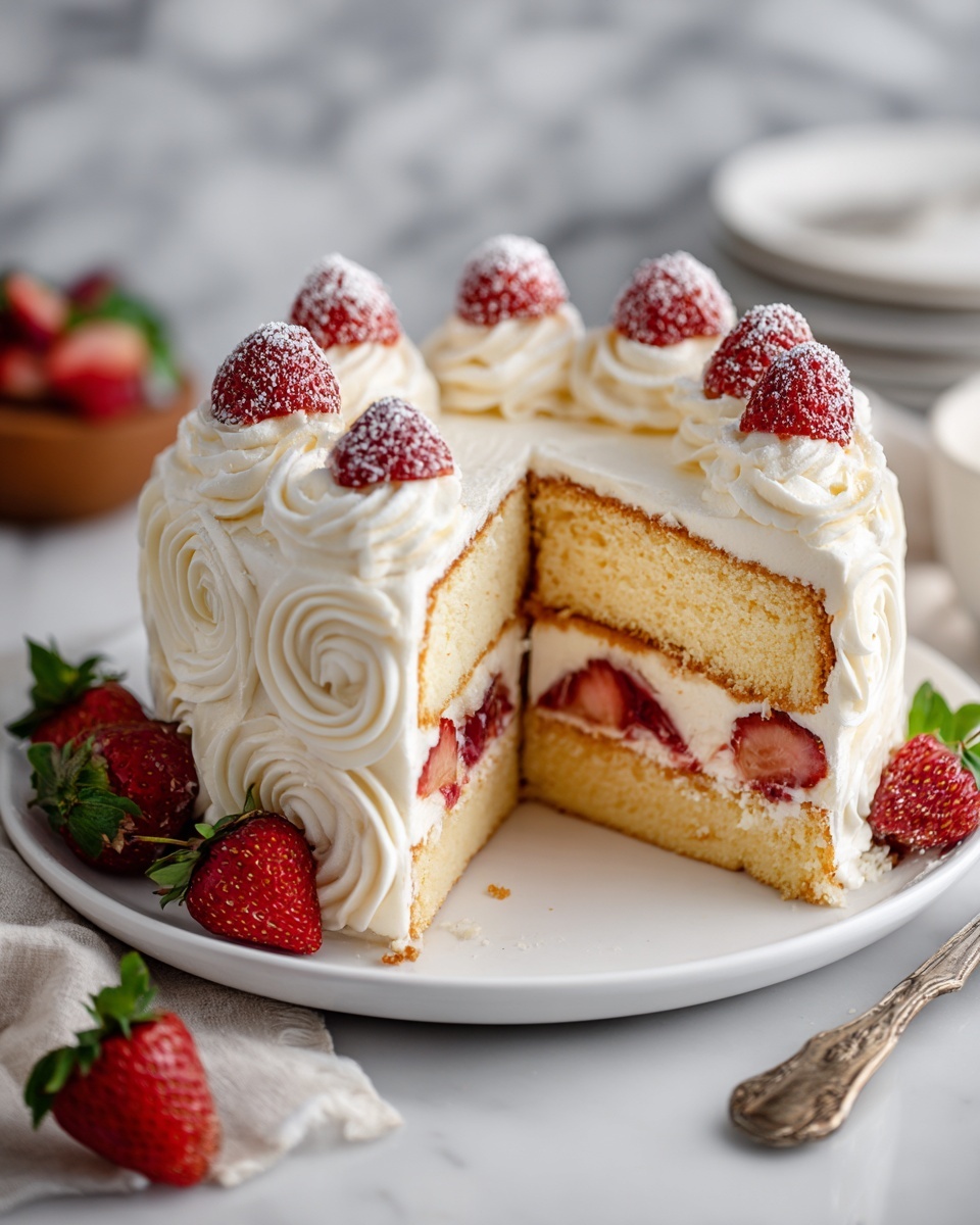 Strawberry Angel Cake Recipe - Recipe Image