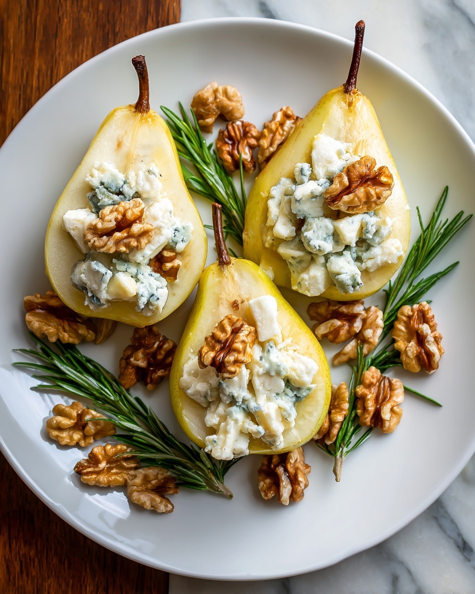 Blue Cheese Stuffed Pears Recipe - Recipe Image