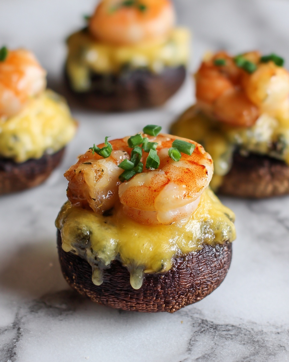Cajun Shrimp-Stuffed Mushrooms with Cheesy Meltdown Recipe - Recipe Image