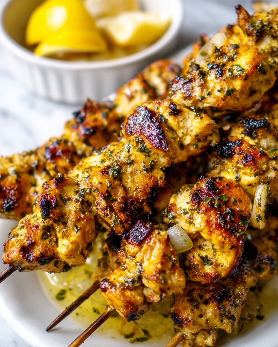 Garlic Parmesan Chicken Kebabs Recipe - Recipe Image
