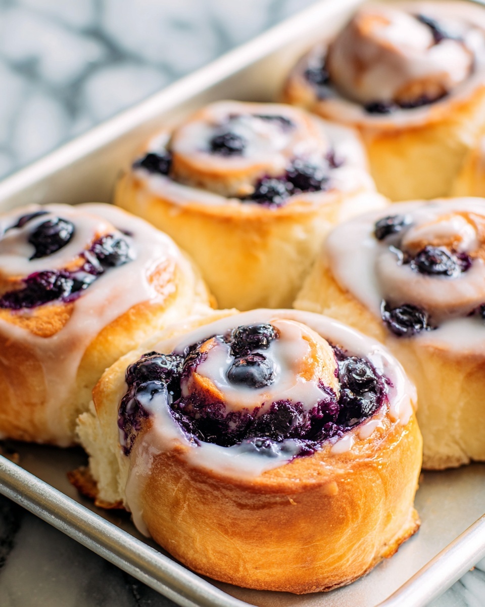 Blueberry Cheesecake Swirl Rolls Recipe - Recipe Image