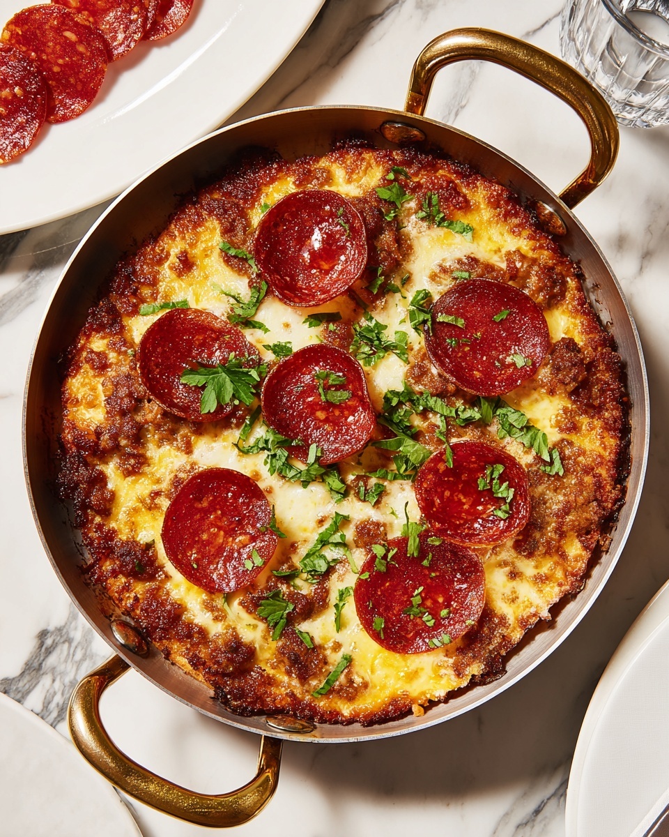 Crustless Turkey and Cheese Pizza Recipe - Recipe Image