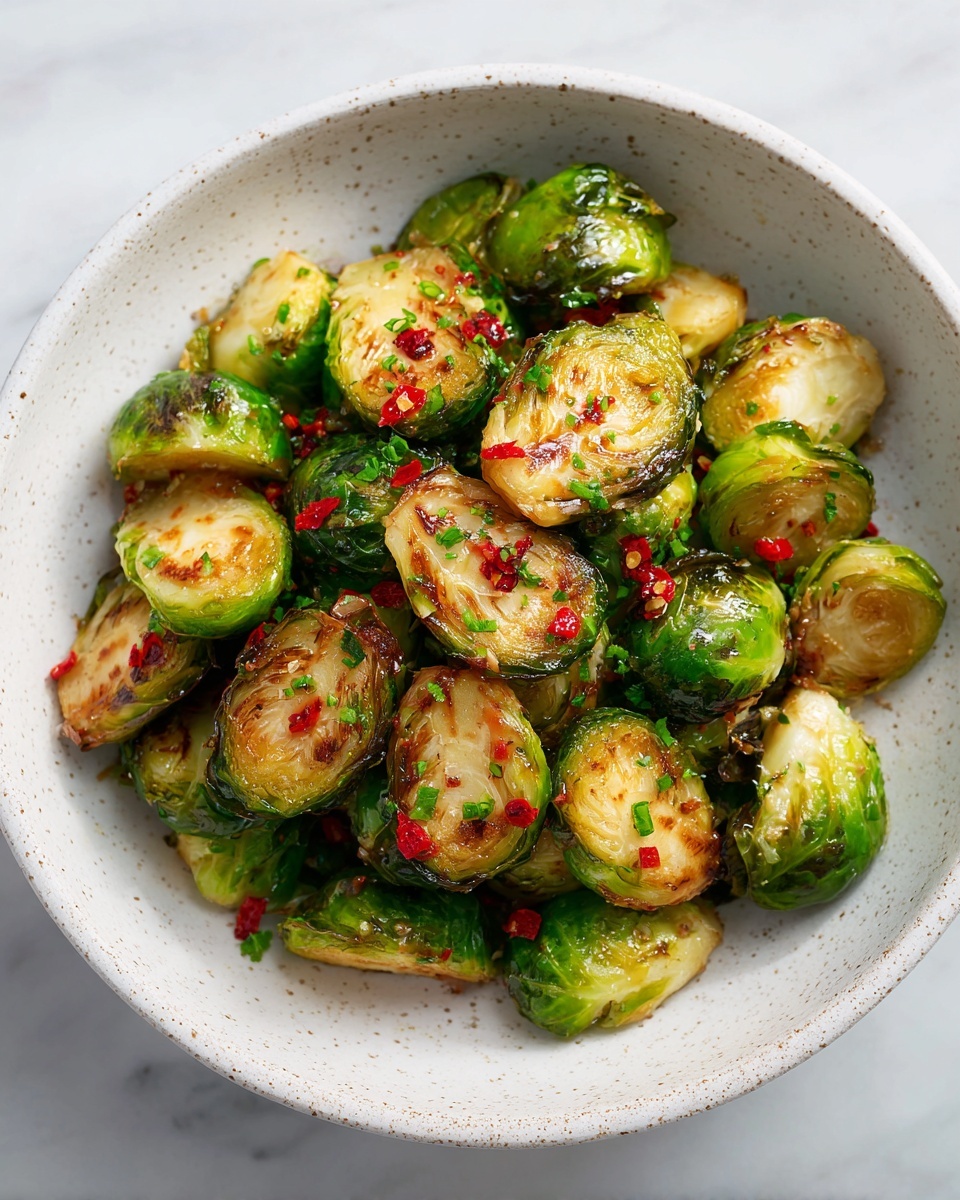 Sweet Chili Brussels Sprouts: A Deliciously Spicy Twist on a Classic Vegetable Dish Recipe - Recipe Image