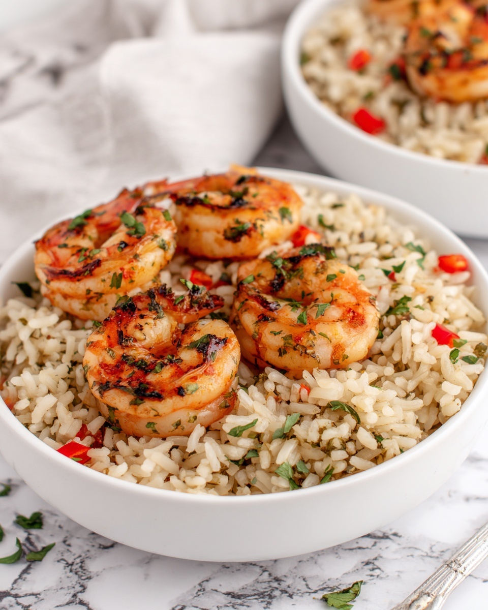 Garlic Parmesan Shrimp Rice Bowls Recipe - Recipe Image