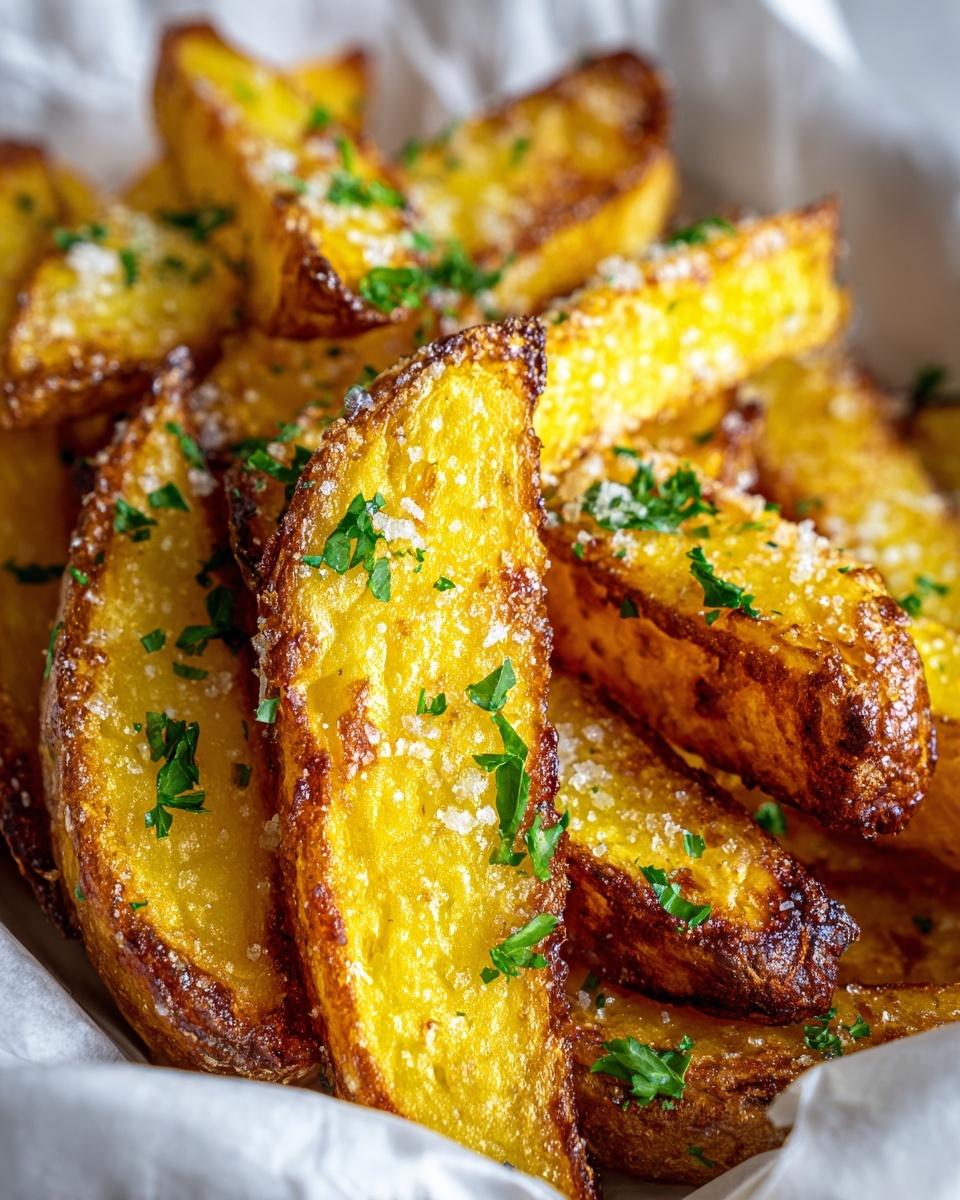 Baked Garlic Parmesan Potato Wedges Recipe - Recipe Image