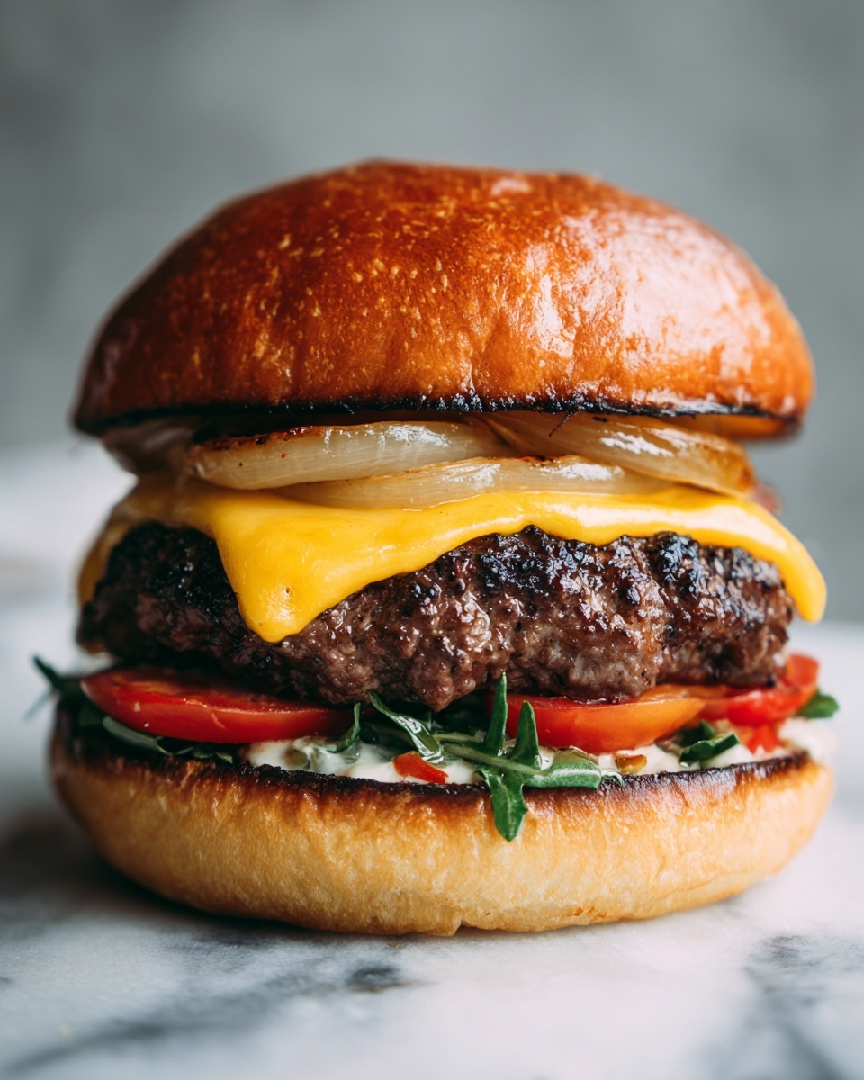 Onion Wrapped Flying Dutchman Burger Recipe - Recipe Image