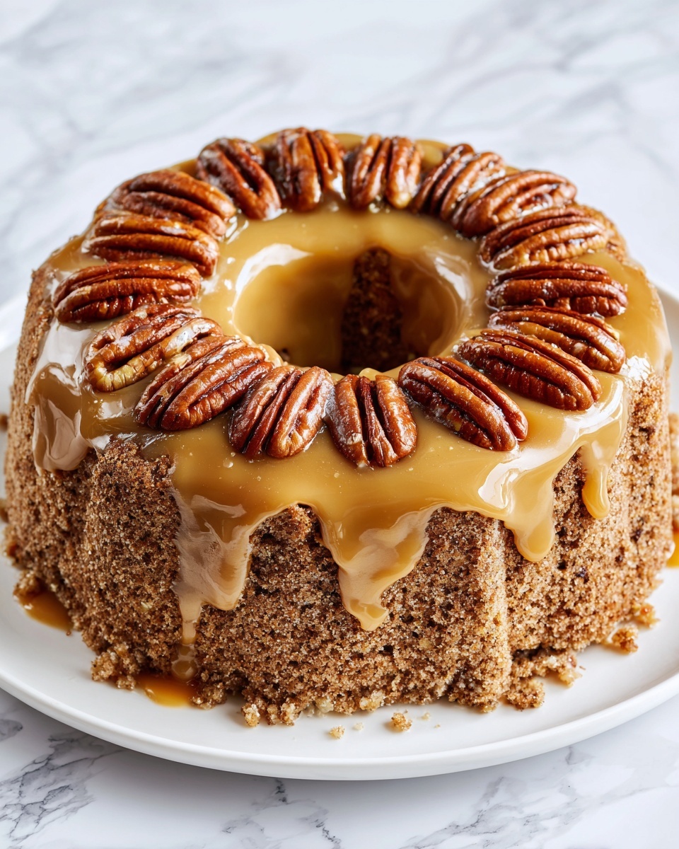 Pecan Upside Down Cake Recipe - Recipe Image