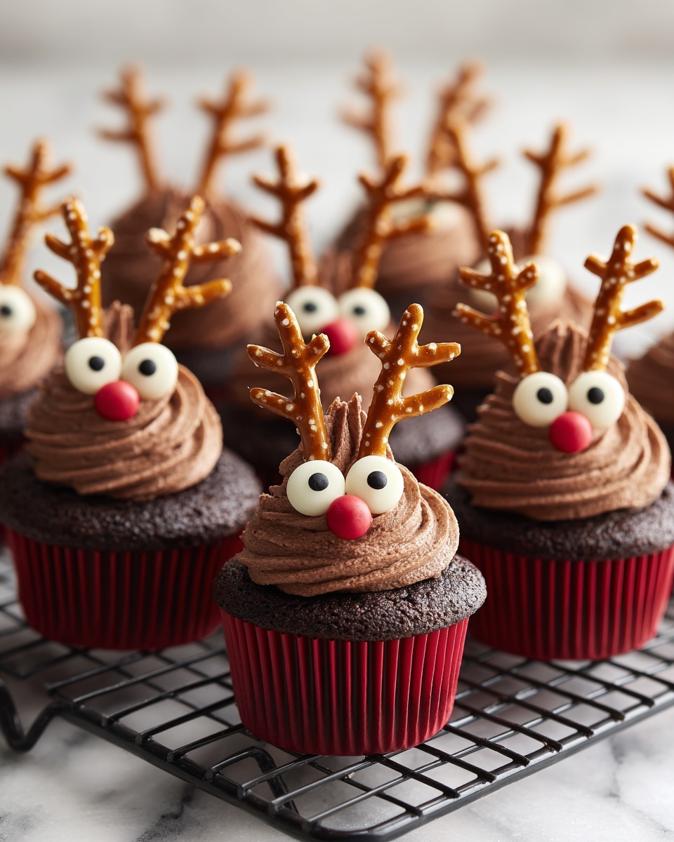 Easy Reindeer Cupcakes Recipe - Recipe Image