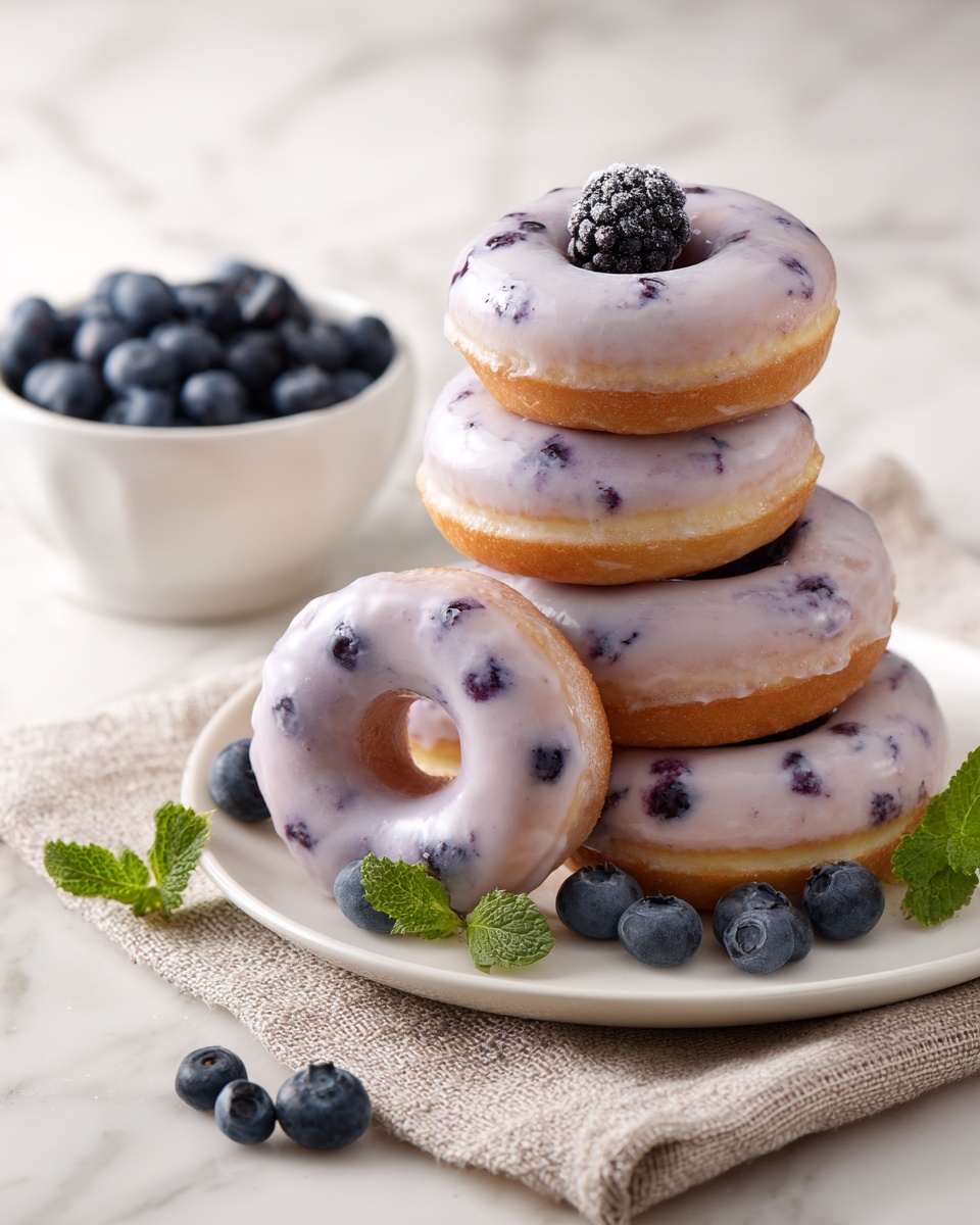 Blueberry Cake Donuts Recipe - Recipe Image