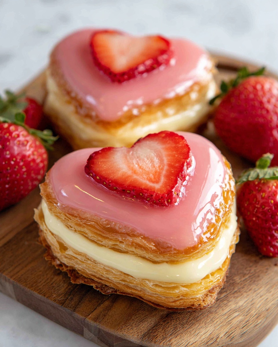 Strawberry Cream Cheese Heart Danishes Recipe - Recipe Image