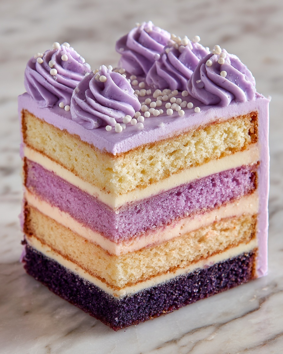 Purple Ombre Layer Cake Recipe - Recipe Image