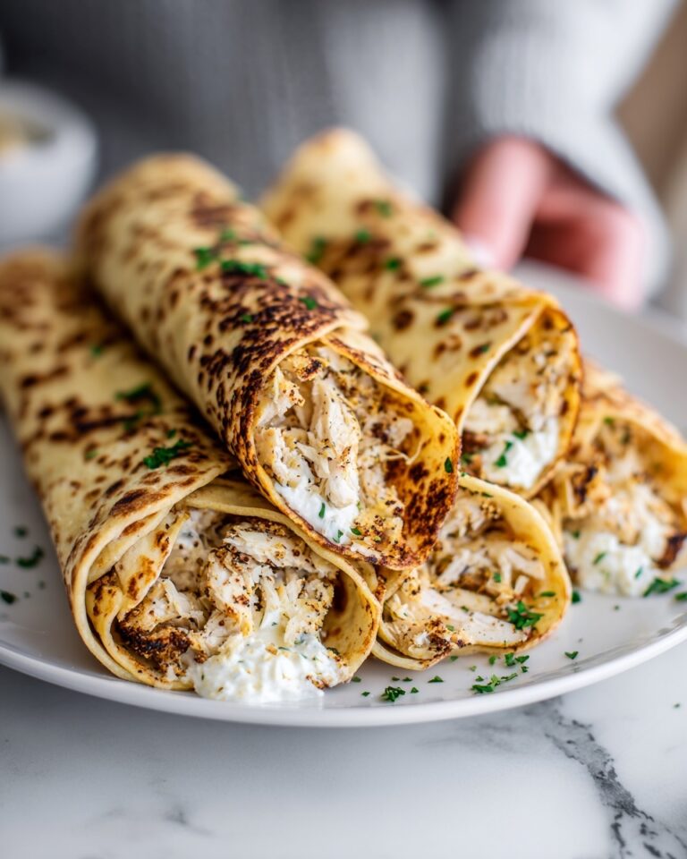 Cheesy Chicken Garlic Wraps Recipe