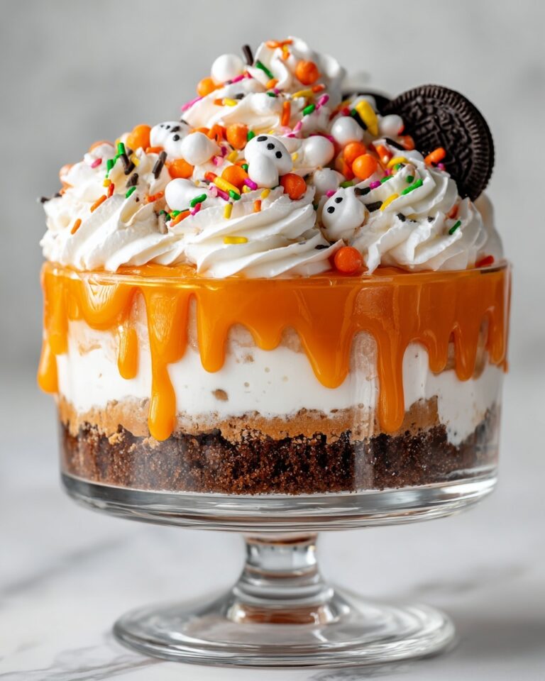 Halloween Chocolate Cake Trifle with Gummy Eyeballs and Brains Recipe