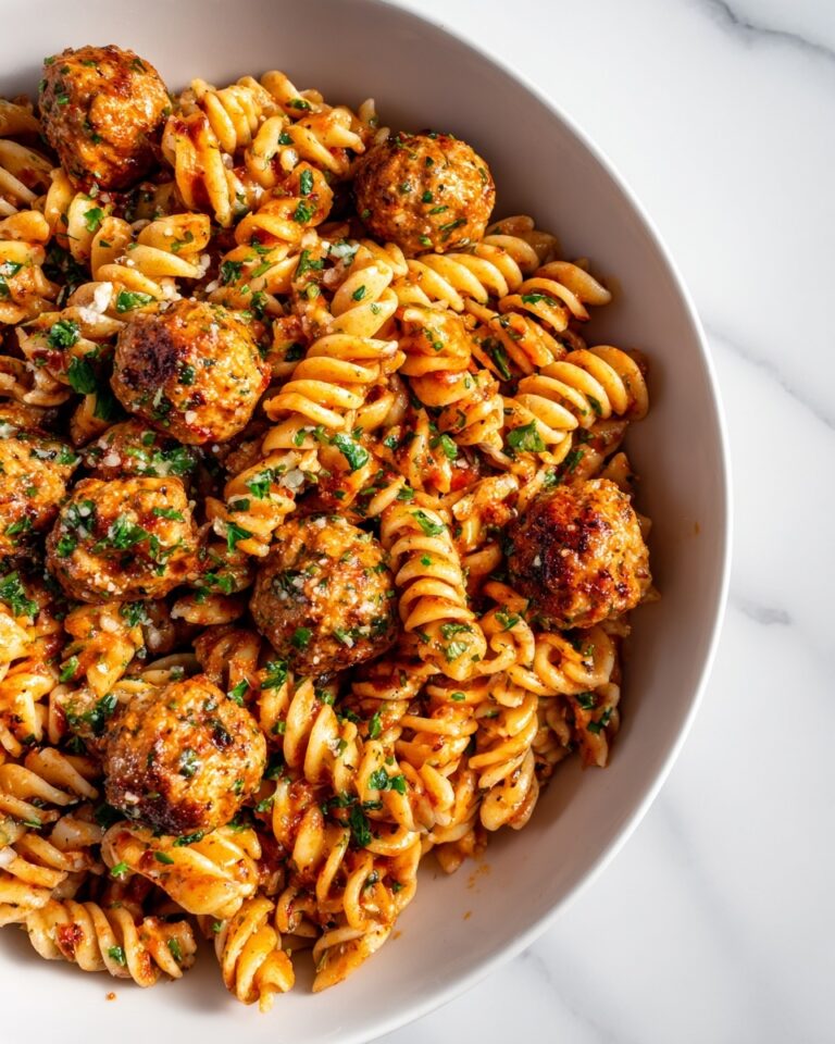 Sweet and Tangy BBQ Meatball Pasta Recipe