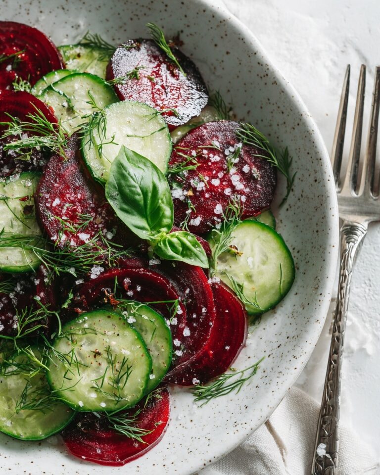 Crisp Cucumber and Beetroot Salad with Herb Dressing Recipe