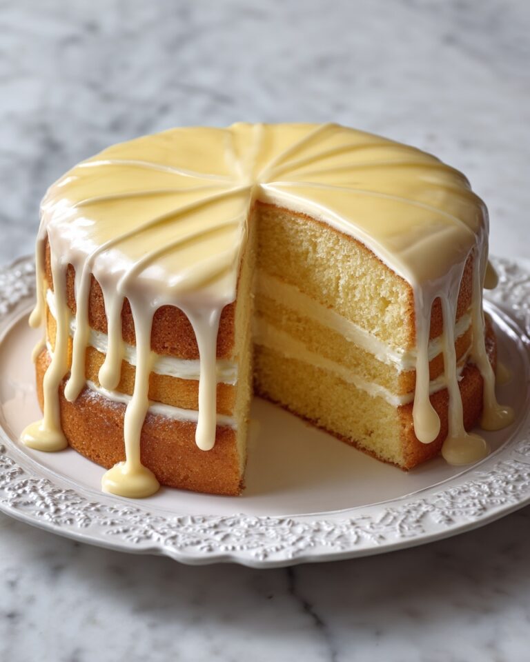 Vanilla Buttermilk Pound Cake with Cream Cheese Glaze Recipe