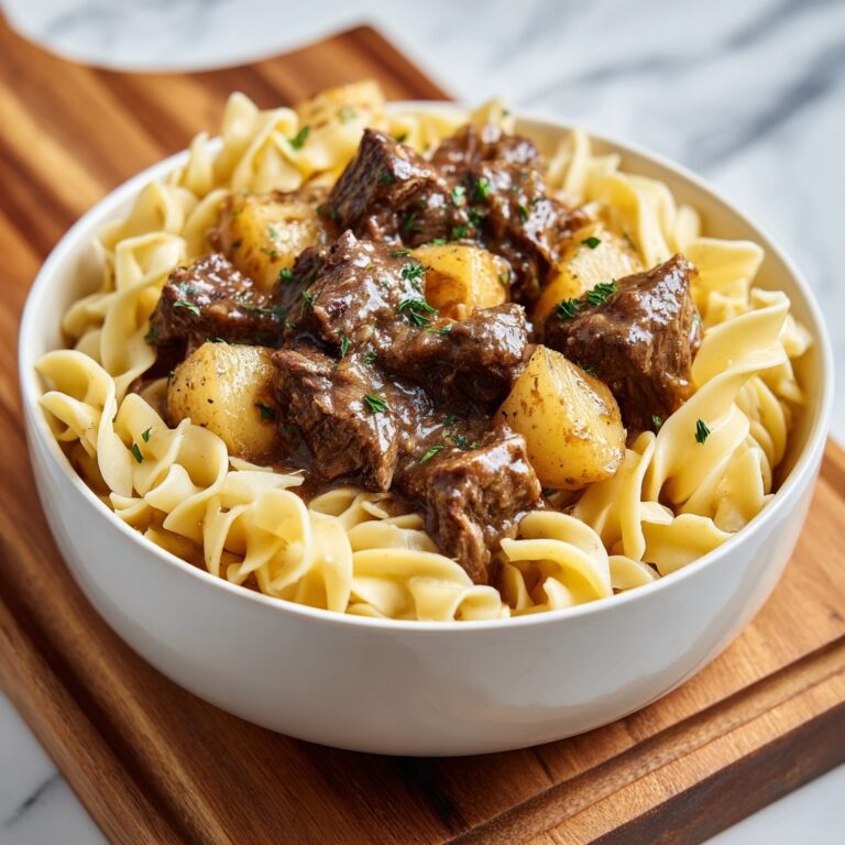 Beef Tips with Buttery Noodles Recipe