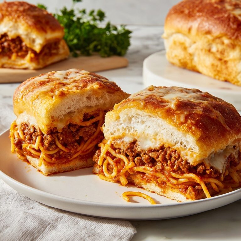 Spaghetti Stuffed Garlic Bread Recipe