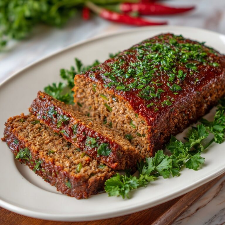 Turkey Stuffing Meatloaf with Sweet Ketchup Glaze Recipe