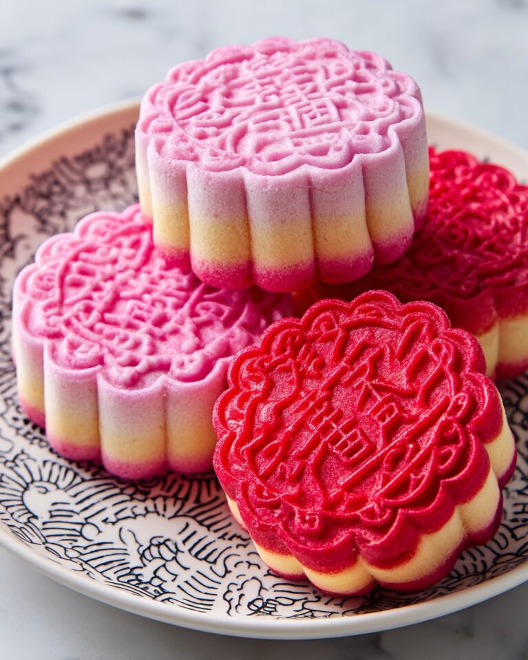 Strawberry Snow Skin Mooncakes Recipe