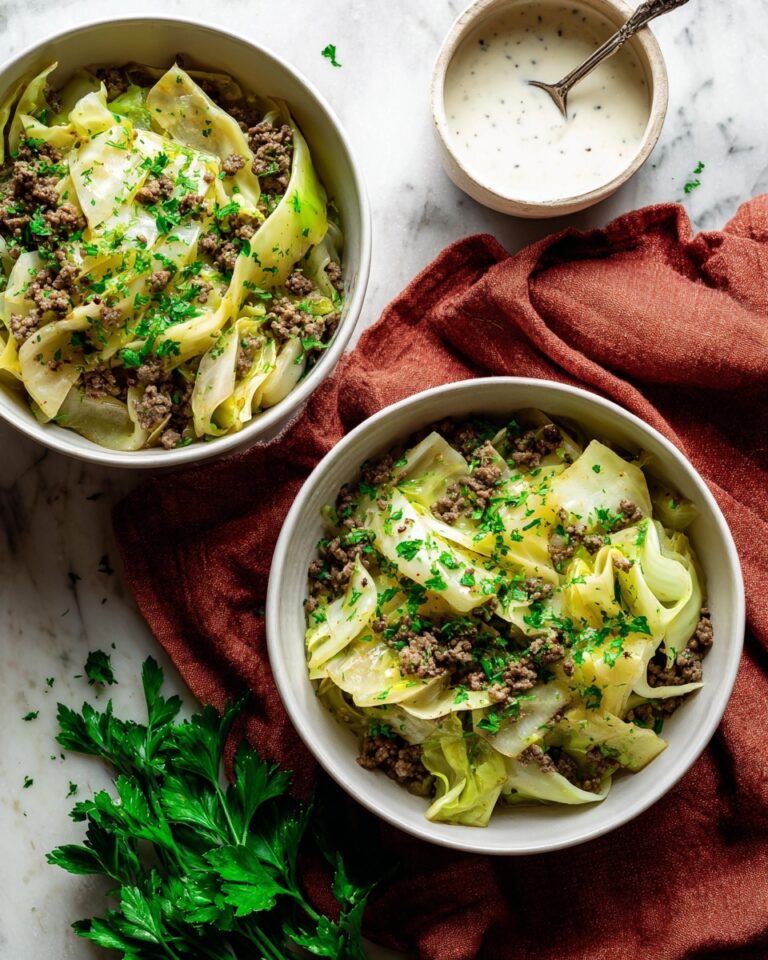 Easy Hearty Cabbage and Ground Beef Skillet Recipe