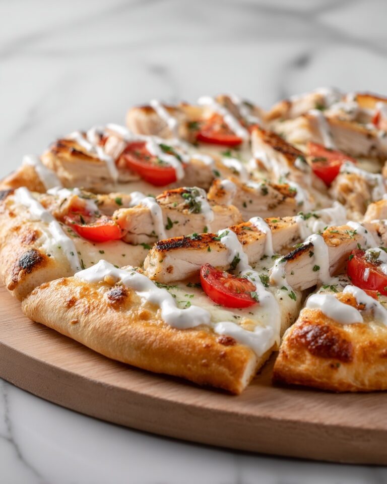 Mediterranean Tzatziki Chicken Naan Pizza Recipe