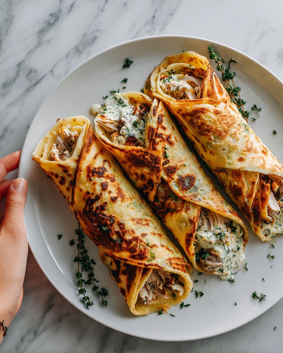 Cheesy Chicken Garlic Wraps Recipe - Recipe Image