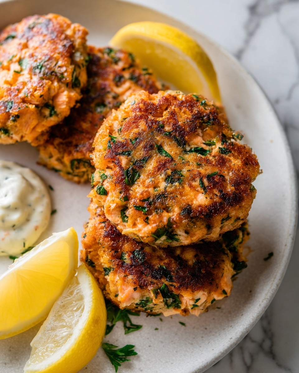 Lemon-Infused Salmon Cakes with Parsley Recipe - Recipe Image
