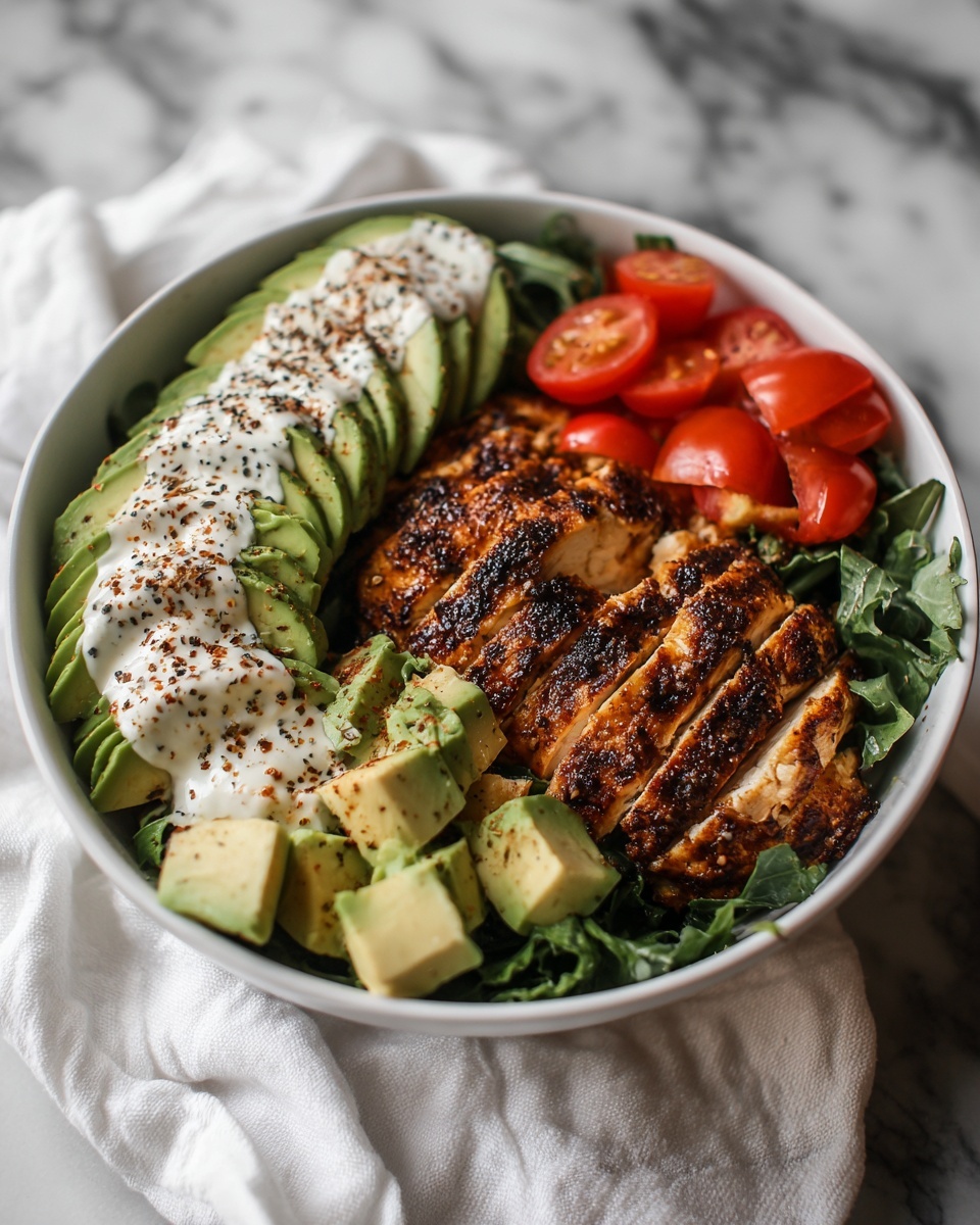 Grilled Chicken & Avocado Salad Bowl Recipe - Recipe Image