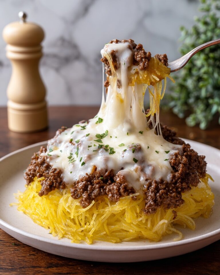 Cheesy Beef Alfredo with Linguine Recipe