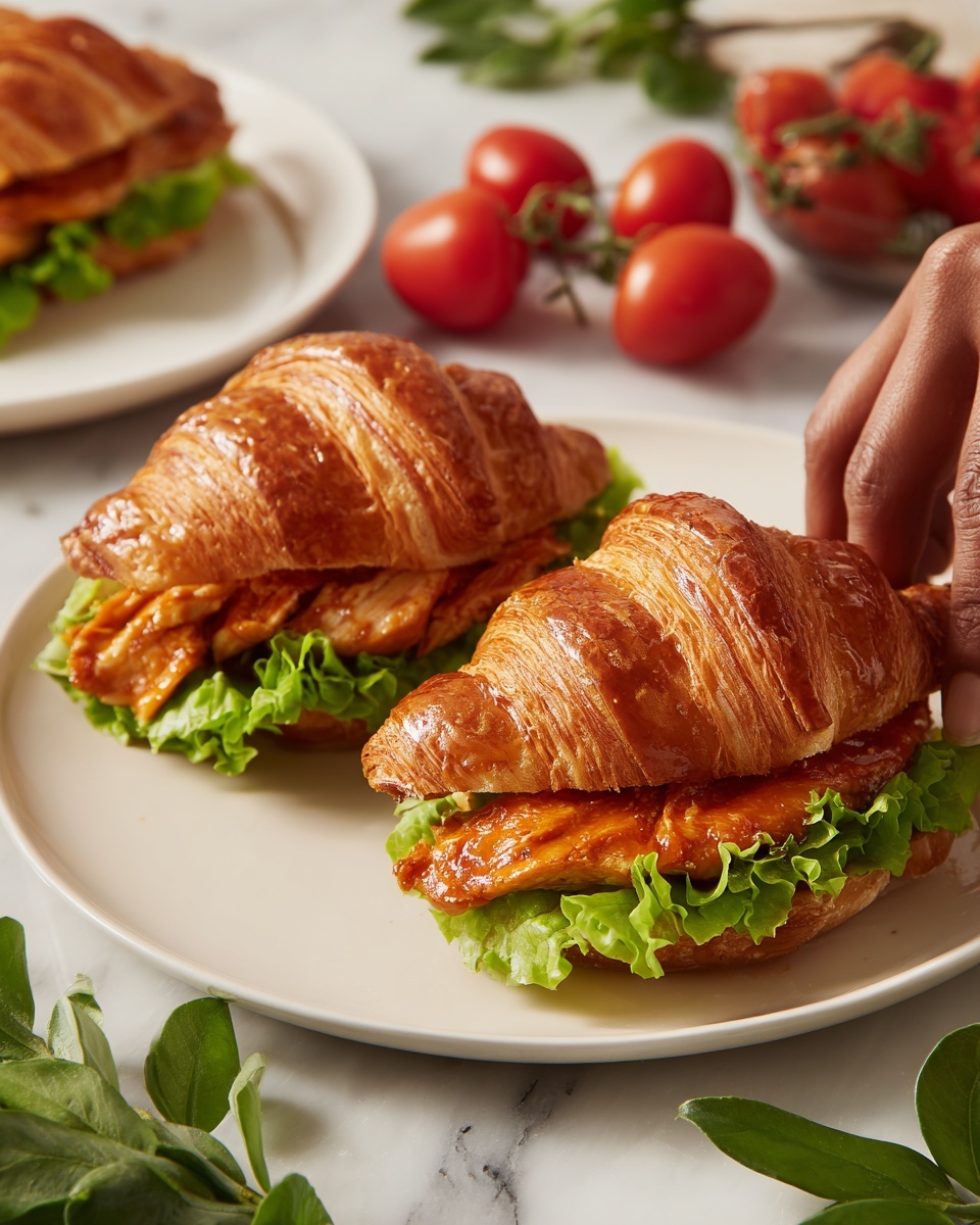Chicken Caesar Croissant Sandwich Recipe - Recipe Image
