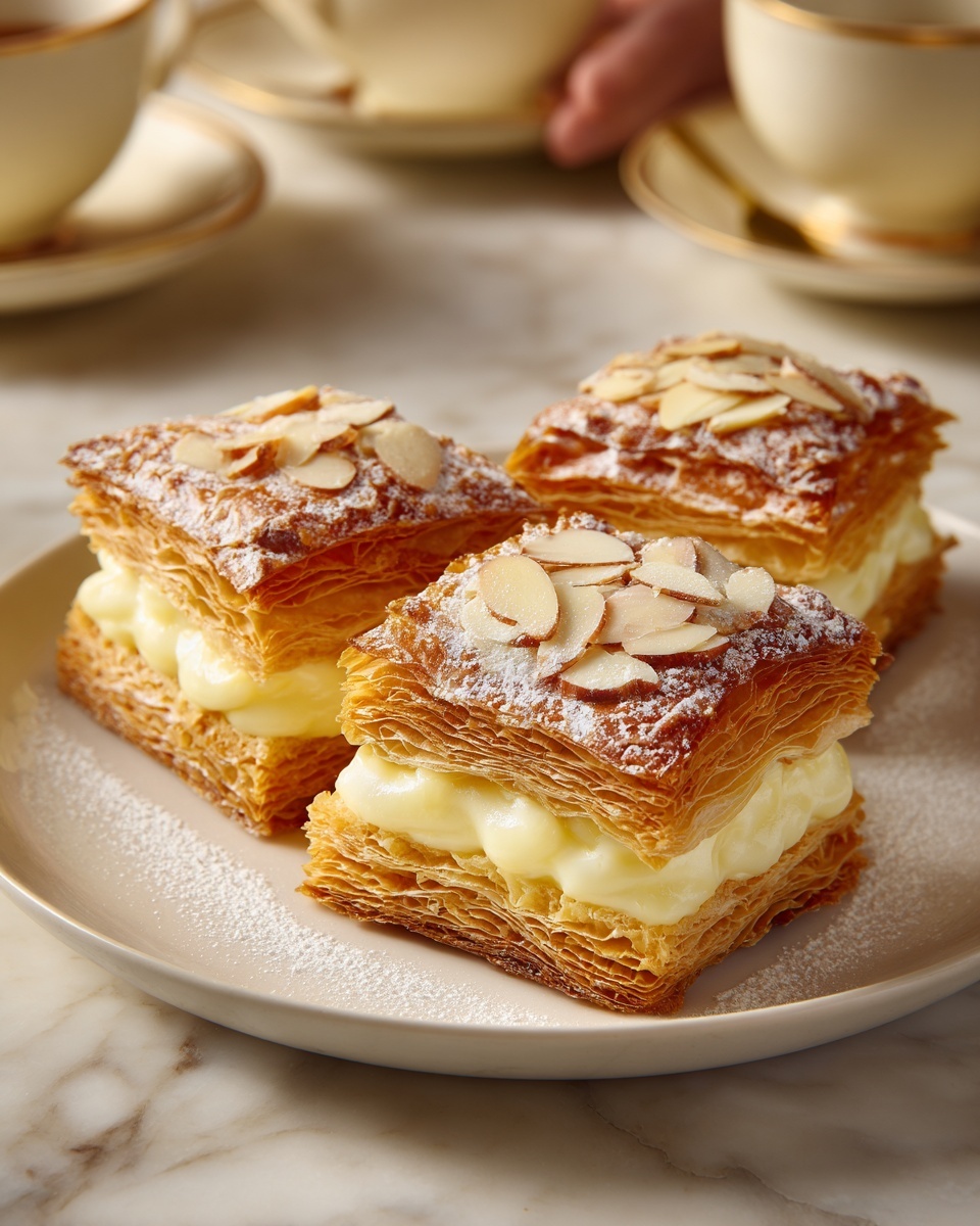Custard Almond Puff Pastry Pockets Recipe - Recipe Image