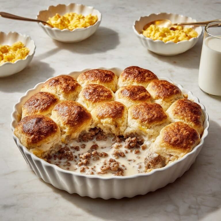 Sausage Gravy and Biscuit Pie Recipe