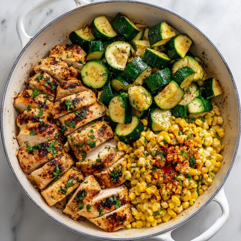 Garlic Butter Chicken with Zucchini & Corn Recipe
