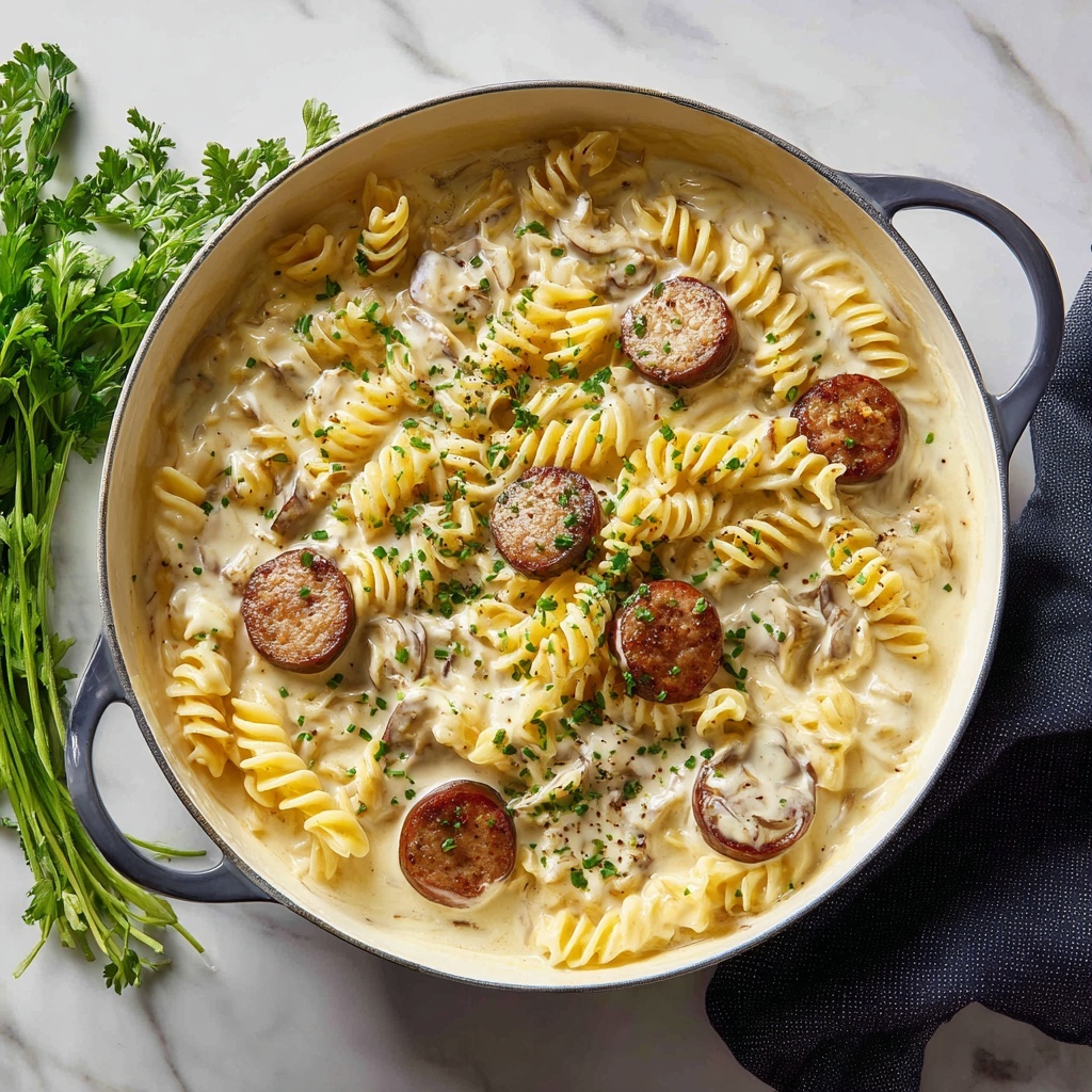 Creamy Smoked Sausage Pasta Recipe - Recipe Image