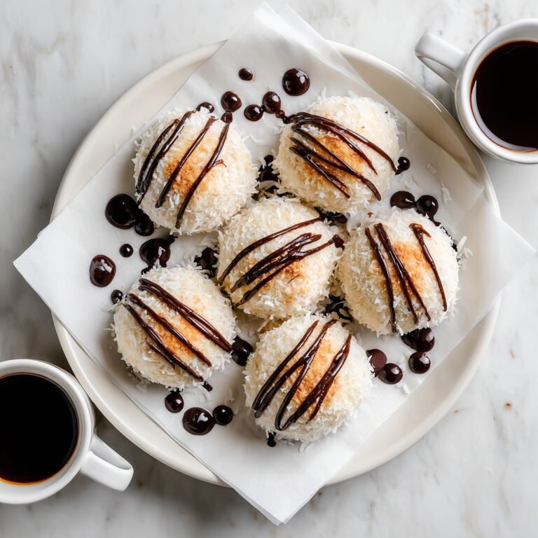 No Bake Coconut Cookie Balls with Chocolate Centers Recipe