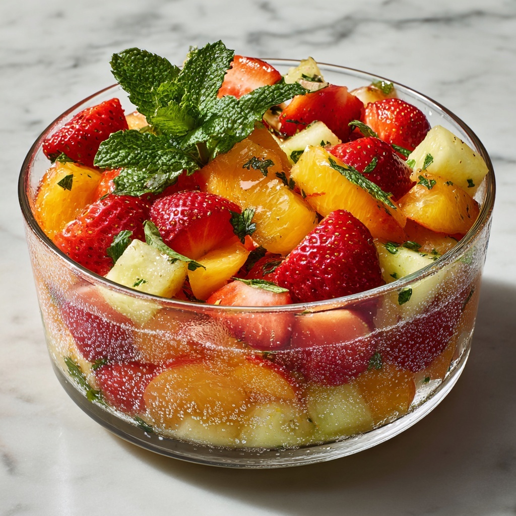 Summer Peach Fruit Salad: A Refreshing Summer Treat Recipe - Recipe Image
