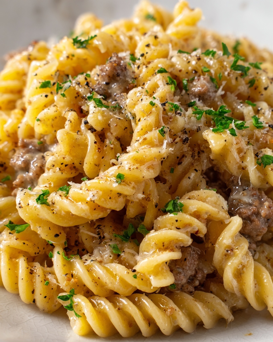 One-Pot Beef and Cheddar Ranch Pasta Recipe - Recipe Image
