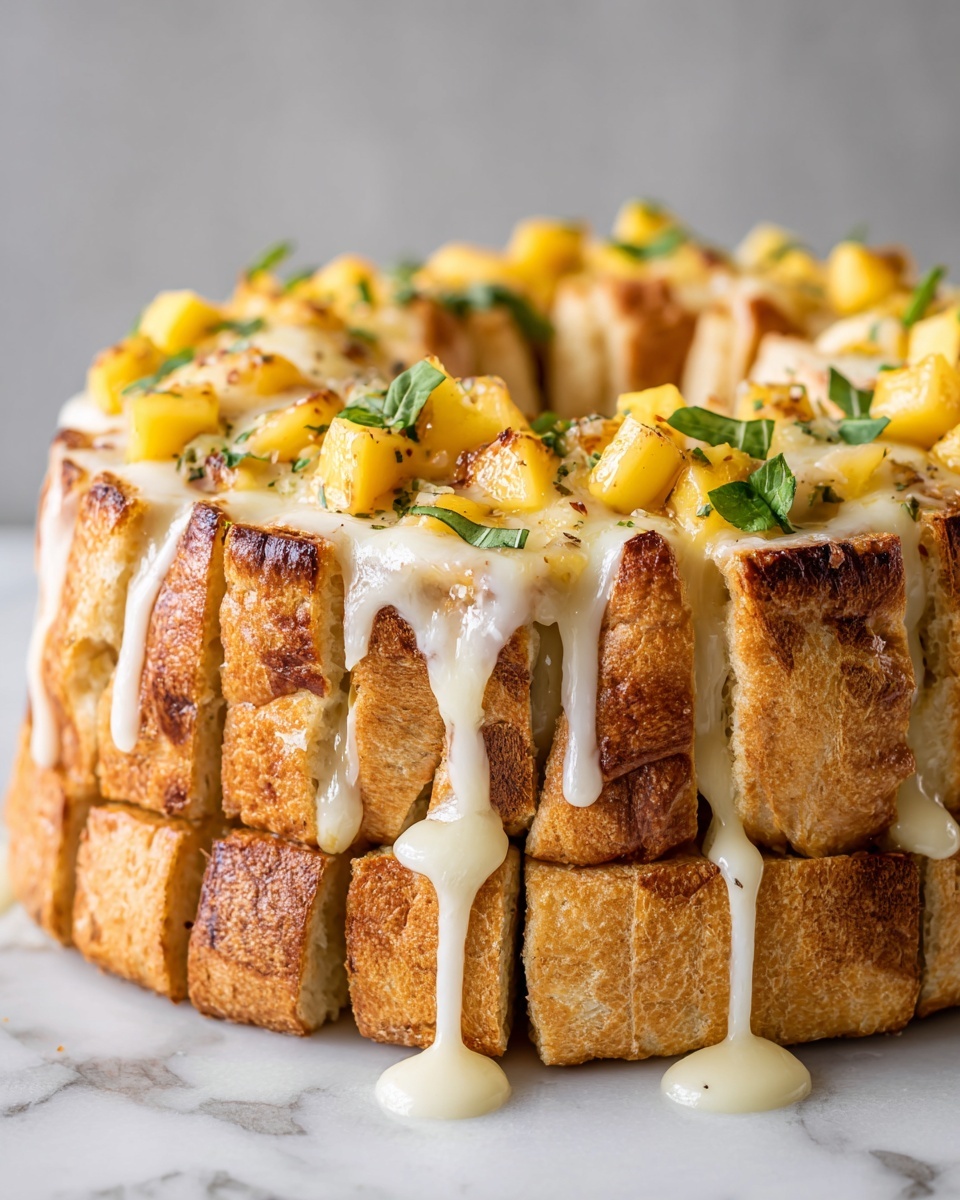 Peach Pull Apart Bread Recipe - Recipe Image
