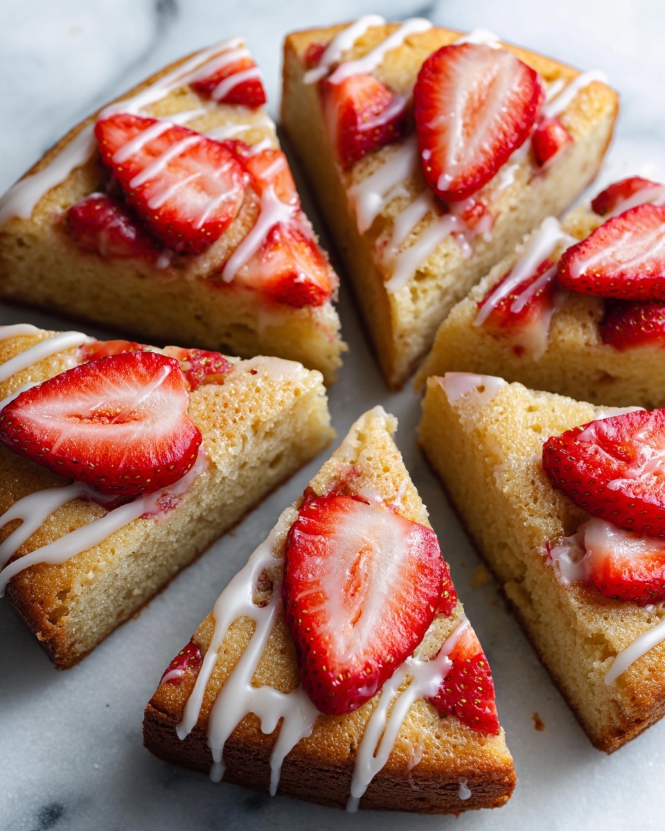 Glazed Strawberry Shortcake Scones Recipe - Recipe Image