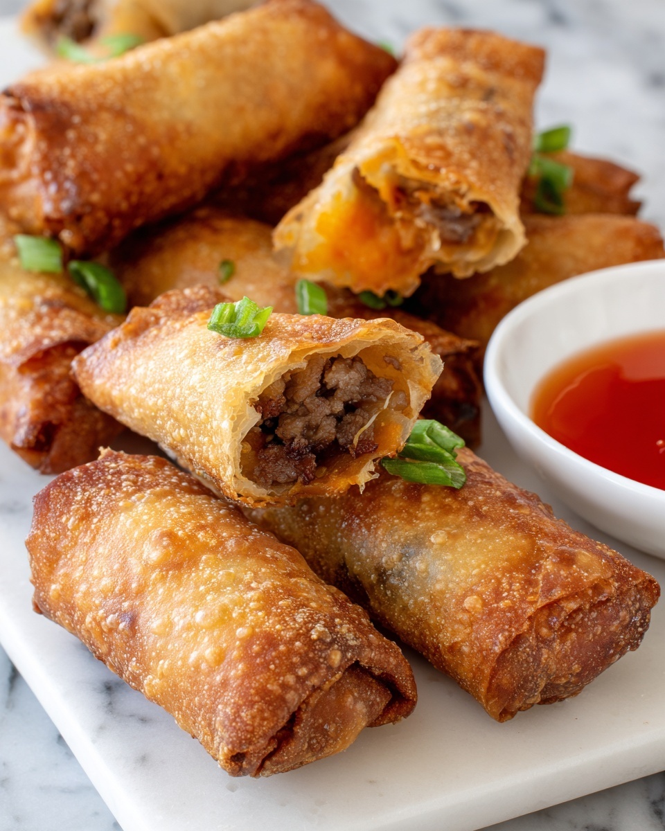 Philly Cheesesteak Egg Rolls Recipe - Recipe Image