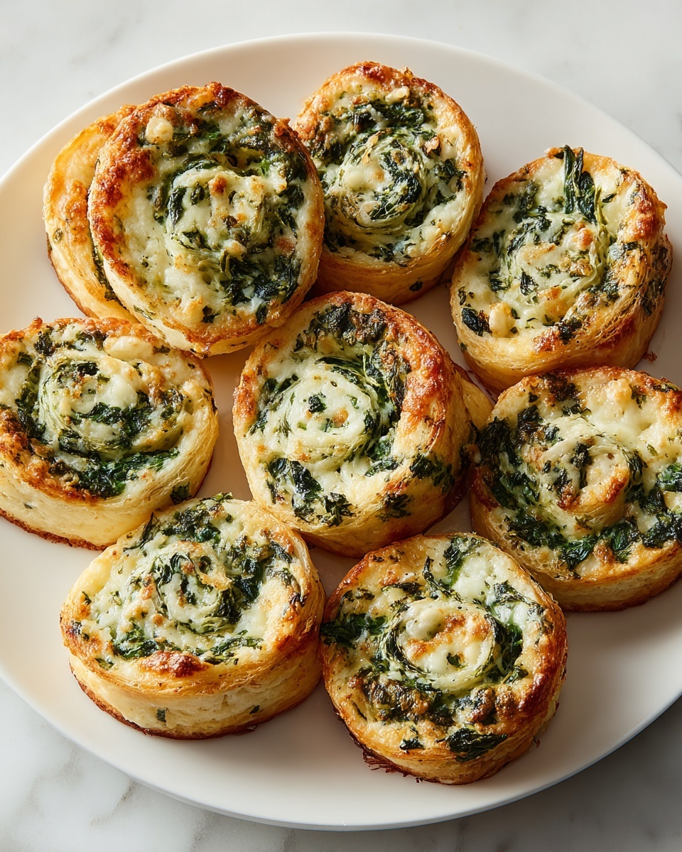 Cheesy Spinach Pinwheels Recipe - Recipe Image