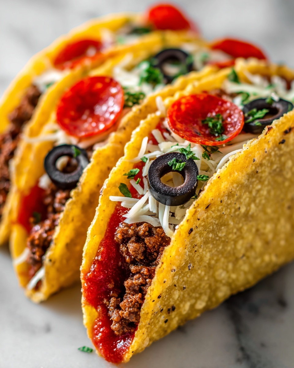 Meat Lovers Pizza Tacos Recipe - Recipe Image